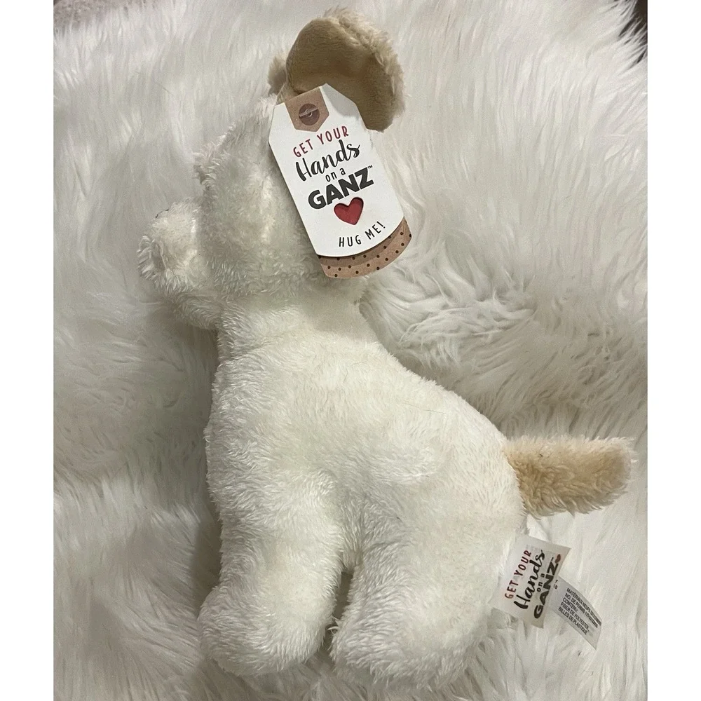 Ganz Ralph the Dog Plush Off White Beige Ears‎ Stuffed Animal Tags 9